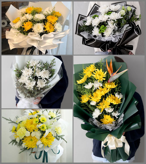 浙江省台州临海市白水洋镇殿前陈村白事花束代送